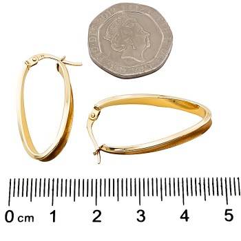 9ct Gold (Hollow) 1.2g Hoop Earrings